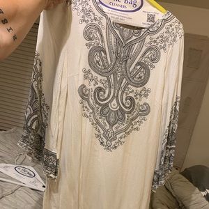 Urban Outfitters Ivory 3/4 Sleeve Dress